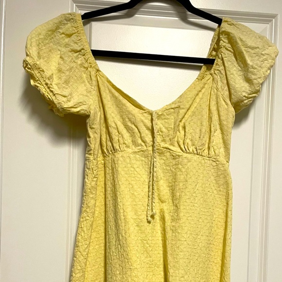 Yellow Puffy Sleeve Wild Fable Dress - Picture 3 of 4